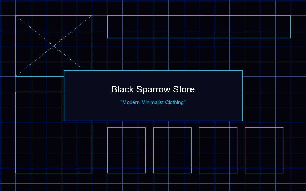 Black Sparrow Store Minimalist Clothing Website Preview